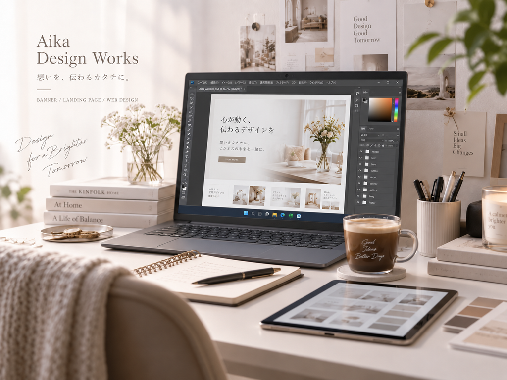 Aika Design WorksのWebデザイン制作環境イメージ